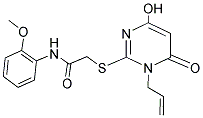 2-[(1-ALLYL-4-HYDROXY-6-OXO-1,6-DIHYDROPYRIMIDIN-2-YL)THIO]-N-(2-METHOXYPHENYL)ACETAMIDE Struktur