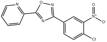 2-[3-(4-CHLORO-3-NITRO-PHENYL)-[1,2,4]OXADIAZOL-5-YL]-PYRIDINE Struktur