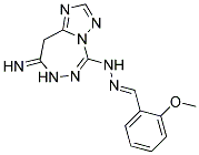 2-METHOXYBENZALDEHYDE (8-IMINO-8,9-DIHYDRO-7H-[1,2,4]TRIAZOLO[1,5-D][1,2,4]TRIAZEPIN-5-YL)HYDRAZONE Struktur