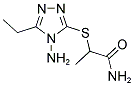 2-[(4-AMINO-5-ETHYL-4H-1,2,4-TRIAZOL-3-YL)SULFANYL]PROPANAMIDE Struktur