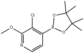 3-CHLORO-2-METHOXY-(4,4,5,5-TETRAMETHYL-[1,3,2]DIOXABOROLAN-2-YL)PYRIDINE Struktur