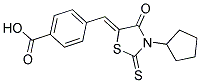 4-(3-CYCLOPENTYL-4-OXO-2-THIOXO-THIAZOLIDIN-5-YLIDENEMETHYL)-BENZOIC ACID Struktur