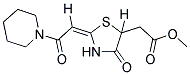 METHYL [(2E)-4-OXO-2-(2-OXO-2-PIPERIDIN-1-YLETHYLIDENE)-1,3-THIAZOLIDIN-5-YL]ACETATE Struktur