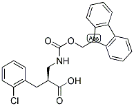 (S)-3-(2-CHLORO-PHENYL)-2-[(9H-FLUOREN-9-YLMETHOXYCARBONYLAMINO)-METHYL]-PROPIONIC ACID Struktur