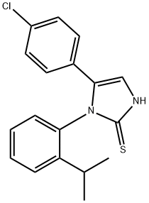 5-(4-CHLOROPHENYL)-1-(2-ISOPROPYLPHENYL)-1H-IMIDAZOLE-2-THIOL Struktur