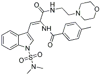 (Z)-N-(1-(1-(N,N-DIMETHYLSULFAMOYL)-1H-INDOL-3-YL)-3-(2-MORPHOLINOETHYLAMINO)-3-OXOPROP-1-EN-2-YL)-4-METHYLBENZAMIDE Struktur