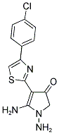 1,5-DIAMINO-4-[4-(4-CHLOROPHENYL)-1,3-THIAZOL-2-YL]-1,2-DIHYDRO-3H-PYRROL-3-ONE Struktur