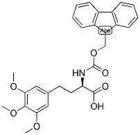 (R)-2-(9H-FLUOREN-9-YLMETHOXYCARBONYLAMINO)-4-(3,4,5-TRIMETHOXY-PHENYL)-BUTYRIC ACID Struktur