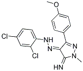 (4E)-5-IMINO-3-(4-METHOXYPHENYL)-1-METHYL-1,5-DIHYDRO-4H-PYRAZOL-4-ONE (2,4-DICHLOROPHENYL)HYDRAZONE Struktur