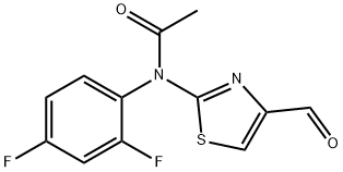 N-(2,4-DIFLUOROPHENYL)-N-(4-FORMYL-1,3-THIAZOL-2-YL)ACETAMIDE Struktur