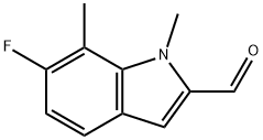 6-FLUORO-1,7-DIMETHYL-1H-INDOLE-2-CARBALDEHYDE Struktur