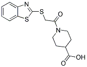 1-[(1,3-BENZOTHIAZOL-2-YLTHIO)ACETYL]PIPERIDINE-4-CARBOXYLIC ACID Struktur