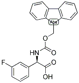 (R)-[(9H-FLUOREN-9-YLMETHOXYCARBONYLAMINO)]-(3-FLUORO-PHENYL)-ACETIC ACID Struktur