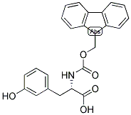 (S)-2-(9H-FLUOREN-9-YLMETHOXYCARBONYLAMINO)-3-(3-HYDROXY-PHENYL)-PROPIONIC ACID Struktur