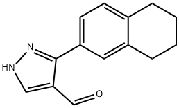 5-(5,6,7,8-TETRAHYDRO-2-NAPHTHALENYL)-1H-PYRAZOLE-4-CARBALDEHYDE Struktur