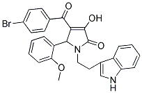 1-(2-(1H-INDOL-3-YL)ETHYL)-4-(4-BROMOBENZOYL)-3-HYDROXY-5-(2-METHOXYPHENYL)-1H-PYRROL-2(5H)-ONE Struktur