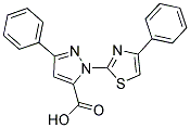 3-PHENYL-1-(4-PHENYL-1,3-THIAZOL-2-YL)-1H-PYRAZOLE-5-CARBOXYLIC ACID Struktur