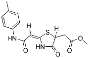 METHYL ((2E)-2-{2-[(4-METHYLPHENYL)AMINO]-2-OXOETHYLIDENE}-4-OXO-1,3-THIAZOLIDIN-5-YL)ACETATE Struktur