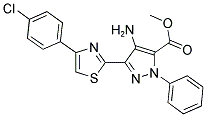 METHYL 4-AMINO-3-[4-(4-CHLOROPHENYL)-1,3-THIAZOL-2-YL]-1-PHENYL-1H-PYRAZOLE-5-CARBOXYLATE Struktur