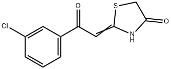 (2E)-2-[2-(3-CHLOROPHENYL)-2-OXOETHYLIDENE]-1,3-THIAZOLIDIN-4-ONE Struktur