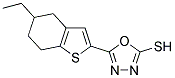 5-(5-ETHYL-4,5,6,7-TETRAHYDRO-1-BENZOTHIEN-2-YL)-1,3,4-OXADIAZOLE-2-THIOL Struktur