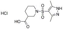 1-[(3,5-DIMETHYL-1H-PYRAZOL-4-YL)SULFONYL]PIPERIDINE-3-CARBOXYLIC ACID HYDROCHLORIDE Struktur