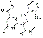 METHYL 2-[(1Z)-2-(DIMETHYLAMINO)-N-(2-METHOXYPHENYL)-2-OXOETHANEHYDRAZONOYL]-4-OXO-4H-1,3-THIAZINE-6-CARBOXYLATE Struktur