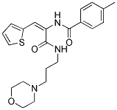 (E)-4-METHYL-N-(3-(3-MORPHOLINOPROPYLAMINO)-3-OXO-1-(THIOPHEN-2-YL)PROP-1-EN-2-YL)BENZAMIDE Struktur