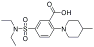 5-[(DIETHYLAMINO)SULFONYL]-2-(4-METHYLPIPERIDIN-1-YL)BENZOIC ACID Struktur