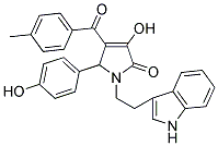 3-HYDROXY-1-[2-(1H-INDOL-3-YL)ETHYL]-4-(4-METHYLBENZOYL)-5-(4-HYDROXYPHENYL)-1,5-DIHYDRO-2H-PYRROL-2-ONE Struktur