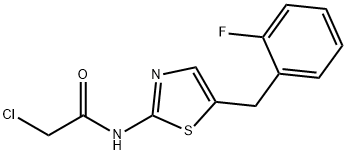 2-CHLORO-N-[5-(2-FLUORO-BENZYL)-THIAZOL-2-YL]-ACETAMIDE Struktur