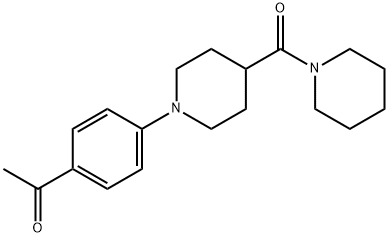 1-(4-[4-(PIPERIDINOCARBONYL)PIPERIDINO]PHENYL)-1-ETHANONE Struktur