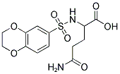 5-AMINO-2-[(2,3-DIHYDRO-1,4-BENZODIOXIN-6-YLSULFONYL)AMINO]-5-OXOPENTANOIC ACID Struktur