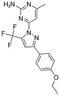 4-[3-(4-ETHOXYPHENYL)-5-(TRIFLUOROMETHYL)-1H-PYRAZOL-1-YL]-6-METHYLPYRIMIDIN-2-AMINE Struktur