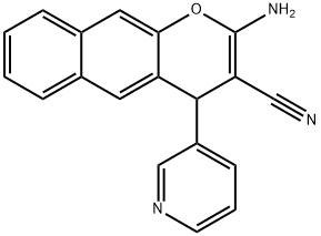 2-AMINO-4-(3-PYRIDINYL)-4H-BENZO[G]CHROMENE-3-CARBONITRILE Struktur