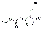 ETHYL (2Z)-[3-(2-BROMOETHYL)-4-OXO-1,3-THIAZOLIDIN-2-YLIDENE]ACETATE Struktur