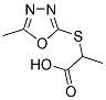 2-[(5-METHYL-1,3,4-OXADIAZOL-2-YL)SULFANYL]PROPANOIC ACID Struktur