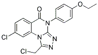 8-CHLORO-1-(CHLOROMETHYL)-4-(4-ETHOXYPHENYL)[1,2,4]TRIAZOLO[4,3-A]QUINAZOLIN-5(4H)-ONE Struktur