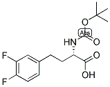 (S)-2-TERT-BUTOXYCARBONYLAMINO-4-(3,4-DIFLUORO-PHENYL)-BUTYRIC ACID Struktur