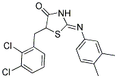 (2Z)-5-(2,3-DICHLOROBENZYL)-2-[(3,4-DIMETHYLPHENYL)IMINO]-1,3-THIAZOLIDIN-4-ONE Struktur