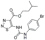 3-METHYLBUTYL 5-({[(4-BROMOPHENYL)AMINO]CARBONYL}AMINO)-1,2,3-THIADIAZOLE-4-CARBOXYLATE Struktur