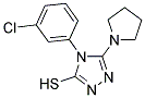 4-(3-CHLOROPHENYL)-5-PYRROLIDIN-1-YL-4H-1,2,4-TRIAZOLE-3-THIOL Struktur