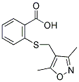 2-[[(3,5-DIMETHYLISOXAZOL-4-YL)METHYL]THIO]BENZOIC ACID Struktur