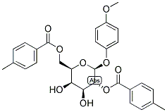 4-METHOXYPHENYL 2,6-BIS-O-(4-METHYLBENZOYL)-BETA-D-GALACTOPYRANOSIDE Struktur