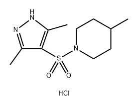 1-[(3,5-DIMETHYL-1H-PYRAZOL-4-YL)SULFONYL]-4-METHYLPIPERIDINE HYDROCHLORIDE Struktur