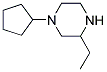 1-CYCLOPENTYL-3-ETHYLPIPERAZINE Struktur