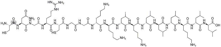 CNGRCGGKKLKLLLKLL (DISULFIDE BRIDGE: 1-5) Struktur