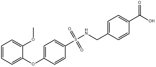 4-[(([4-(2-METHOXYPHENOXY)PHENYL]SULFONYL)AMINO)METHYL]BENZOIC ACID Struktur