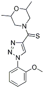 4-{[1-(2-METHOXYPHENYL)-1H-1,2,3-TRIAZOL-4-YL]CARBONOTHIOYL}-2,6-DIMETHYLMORPHOLINE Struktur