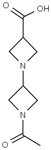 1'-ACETYL-[1,3']BIAZETIDINYL-3-CARBOXYLIC ACID Struktur